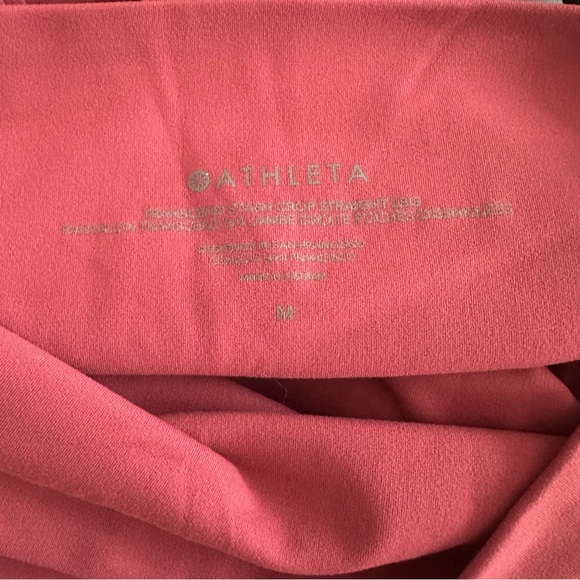 ATHLETA Transcend Stash Crop Straight Leg Coral Activewear Leggings Tight Pants - Picture 10 of 12